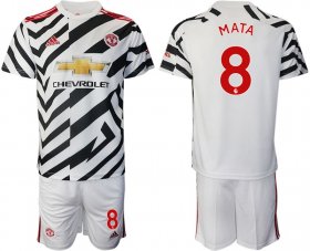 Wholesale Cheap Men 2020-2021 club Manchester united away 8 white Soccer Jerseys