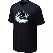 Wholesale Cheap Vancouver Canucks Big & Tall Logo Black NHL T-Shirt