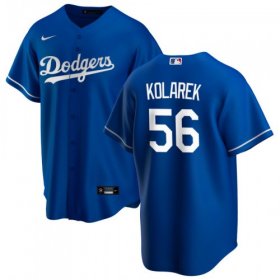 Wholesale Cheap Men\'s Los Angeles Dodgers #56 Adam Kolarek Royal 2020 Home Jersey