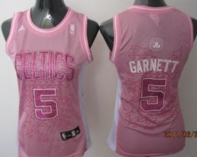 Wholesale Cheap Boston Celtics #5 Kevin Garnett Pink Womens Jersey