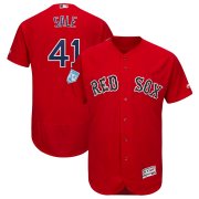 Wholesale Cheap Red Sox #41 Chris Sale Red 2019 Spring Training Flex Base Stitched MLB Jersey
