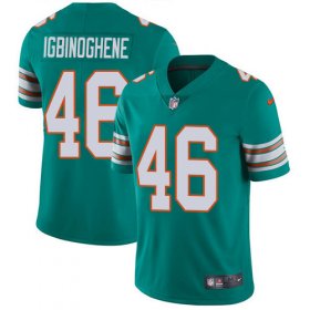 Wholesale Cheap Nike Dolphins #46 Noah Igbinoghene Aqua Green Alternate Men\'s Stitched NFL Vapor Untouchable Limited Jersey