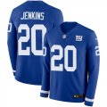Wholesale Cheap Nike Giants #20 Janoris Jenkins Royal Blue Team Color Men's Stitched NFL Limited Therma Long Sleeve Jersey