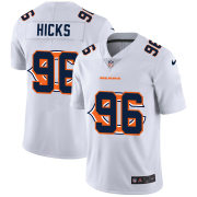 Wholesale Cheap Chicago Bears #96 Akiem Hicks White Men's Nike Team Logo Dual Overlap Limited NFL Jersey