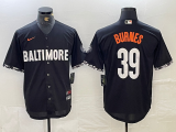 Cheap Men's Baltimore Orioles #39 Corbin Burnes Black 2023 City Connect Cool Base Stitched Jersey