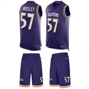 Wholesale Cheap Nike Ravens #57 C.J. Mosley Purple Team Color Men's Stitched NFL Limited Tank Top Suit Jersey