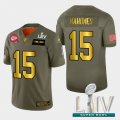 Wholesale Cheap Kansas City Chiefs #15 Patrick Mahomes Men's Nike Olive Gold Super Bowl LIV 2020 2019 Salute to Service Limited NFL 100 Jersey