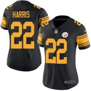 Wholesale Cheap Women's Nike Steelers #22 Najee Harris Black Women's Stitched NFL Limited Rush Jersey