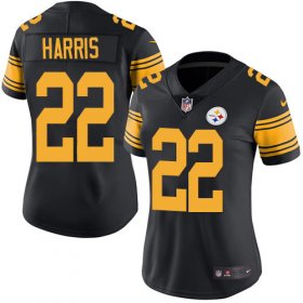 Wholesale Cheap Women\'s Nike Steelers #22 Najee Harris Black Women\'s Stitched NFL Limited Rush Jersey
