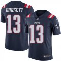 Wholesale Cheap Nike Patriots #13 Phillip Dorsett Navy Blue Men's Stitched NFL Limited Rush Jersey