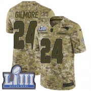 Wholesale Cheap Nike Patriots #24 Stephon Gilmore Camo Super Bowl LIII Bound Men's Stitched NFL Limited 2018 Salute To Service Jersey