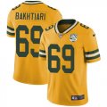 Wholesale Cheap Nike Packers #69 David Bakhtiari Yellow Men's 100th Season Stitched NFL Limited Rush Jersey