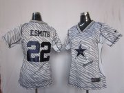 Wholesale Cheap Nike Cowboys #22 Emmitt Smith Zebra Women's Stitched NFL Elite Jersey