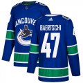 Wholesale Cheap Adidas Canucks #47 Sven Baertschi Blue Home Authentic Youth Stitched NHL Jersey