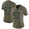 Wholesale Cheap Nike Jets #57 C.J. Mosley Olive Women's Stitched NFL Limited 2017 Salute to Service Jersey