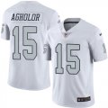 Wholesale Cheap Nike Raiders #15 Nelson Agholor White Men's Stitched NFL Limited Rush Jersey
