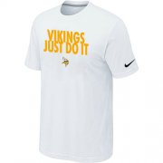 Wholesale Cheap Nike Minnesota Vikings Just Do It White T-Shirt