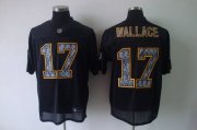 Wholesale Cheap Sideline Black United Steelers #17 Mike Wallace Black Stitched NFL Jersey