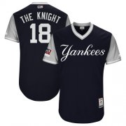Wholesale Cheap Yankees #18 Didi Gregorius Navy "The Knight" Players Weekend Authentic Stitched MLB Jersey