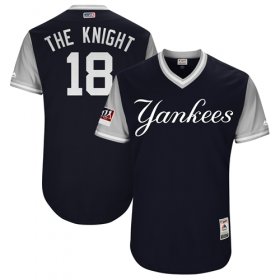 Wholesale Cheap Yankees #18 Didi Gregorius Navy \"The Knight\" Players Weekend Authentic Stitched MLB Jersey