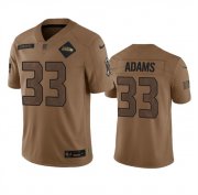 Cheap Men's Seattle Seahawks #33 Jamal Adams 2023 Brown Salute To Service Limited Football Stitched Jersey