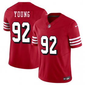 Men\'s San Francisco 49ers #92 Chase Young New Red 2023 F.U.S.E. Football Stitched Jersey