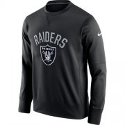 Wholesale Cheap Men's Las Vegas Raiders Nike Black Sideline Circuit Performance Sweatshirt