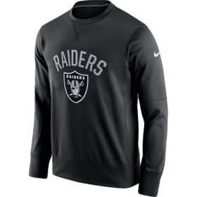Wholesale Cheap Men\'s Las Vegas Raiders Nike Black Sideline Circuit Performance Sweatshirt