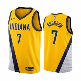 Wholesale Cheap Nike Pacers #7 Malcolm Brogdon Yellow 2019-20 Statement Edition NBA Jersey