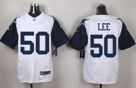 Wholesale Cheap Nike Cowboys #50 Sean Lee White Men\'s Stitched NFL Elite Rush Jersey