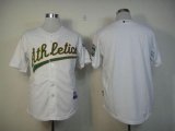 Wholesale Cheap Athletics Blank White Cool Base Stitched MLB Jersey