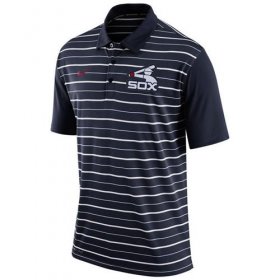 Wholesale Cheap Men\'s Chicago White Sox Nike Navy Dri-FIT Stripe Polo