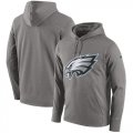 Wholesale Cheap Men's Philadelphia Eagles Nike Heathered Gray Performance Circuit Logo Essential Hoodie