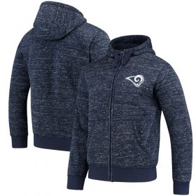 Wholesale Cheap Men\'s Los Angeles Rams G-III Sports by Carl Banks Heathered Navy Discovery Sherpa Full-Zip Jacket