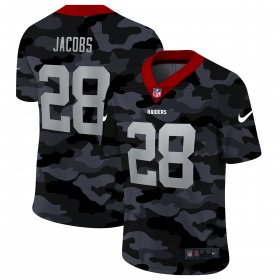 Cheap Las Vegas Raiders #28 Josh Jacobs Men\'s Nike 2020 Black CAMO Vapor Untouchable Limited Stitched NFL Jersey