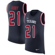 Wholesale Cheap Nike Texans #21 Bradley Roby Navy Blue Team Color Men's Stitched NFL Limited Rush Tank Top Jersey