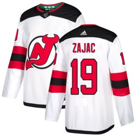 Wholesale Cheap Adidas Devils #19 Travis Zajac White Road Authentic Stitched Youth NHL Jersey