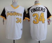 Wholesale Cheap Padres #34 Rollie Fingers White 1978 Turn Back The Clock Stitched MLB Jersey