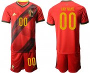 Wholesale Cheap Men 2021 European Cup Belgium home red customized Soccer Jersey