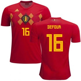 Wholesale Cheap Belgium #16 Defour Red Soccer Country Jersey