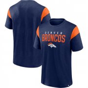 Wholesale Men's Denver Broncos Navy Orange Home Stretch Team T-Shirt