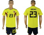 Wholesale Cheap Colombia #23 Sanchez Home Soccer Country Jersey
