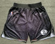 Wholesale Cheap Men's Brooklyn Nets Black Nike Swingman 2021 Earned Edition Stitched Shorts