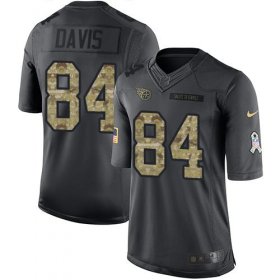 Wholesale Cheap Nike Titans #84 Corey Davis Black Men\'s Stitched NFL Limited 2016 Salute To Service Jersey
