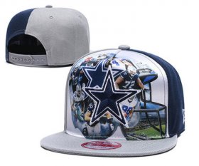 Wholesale Cheap Cowboys Team Logo Gray Adjustable Leather Hat TX