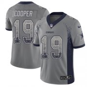 Wholesale Cheap Nike Cowboys #19 Amari Cooper Gray Men's Stitched NFL Limited Rush Drift Fashion Jersey