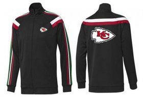 Wholesale Cheap NFL Kansas City Chiefs Team Logo Jacket Black_2