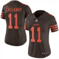 Wholesale Cheap Nike Browns #11 Antonio Callaway Brown Women's Stitched NFL Limited Rush Jersey