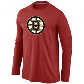 Wholesale Cheap NHL Boston Bruins Big & Tall Logo Long Sleeve T-Shirt Red
