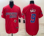 Cheap Men's Puerto Rico Baseball #9 Javier Baez 2023 Red World Baseball Classic Stitched Jerseys